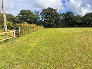 Spacious grass tent pitches