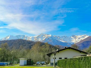 Mountains over the site