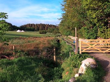 Gated drive to the site