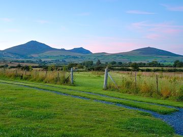 The main track into the camping field