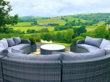 Beautiful panoramic views from the circular seating area