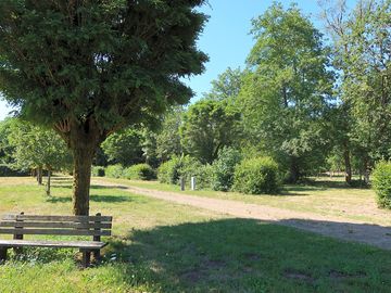 Picnic benches around the site