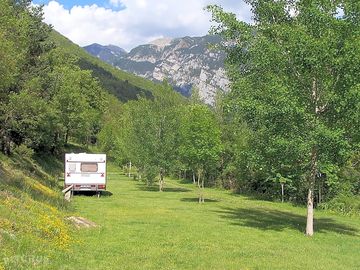 Mountain views from the pitches