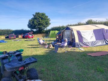 Campers enjoying the valley views at severn valley alpacas (added by manager 08 aug 2022)