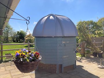 External patio view of pod