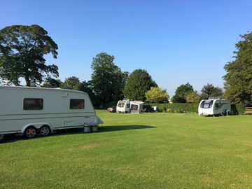 Spacious grass pitches