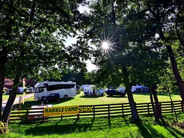 View of the campsite from the main street