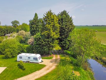 Pitch #1 next to the river. motorhome only.