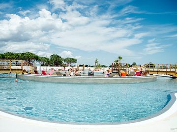 Aqua park with heated swimming pool