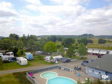 Aerial view of the swimming pool