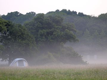 Mist rising over the campsite. (added by visitor 20 jun 2022)