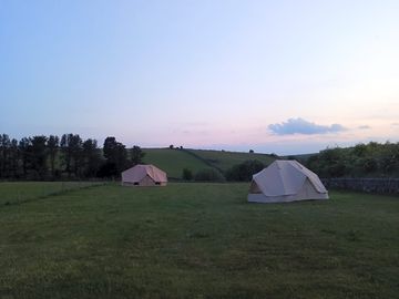 Well-spaced tents