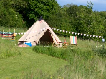 Bunting on the bell tent (added by manager 11 jun 2022)
