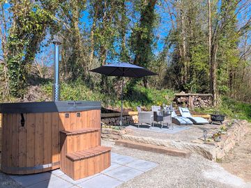 Wood fired hot tub