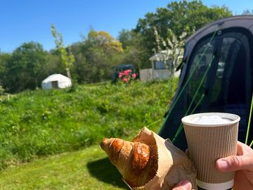We now offer barista coffee on site to enjoy with a freshly baked croissant 🥐