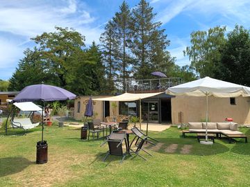 The restaurant garden