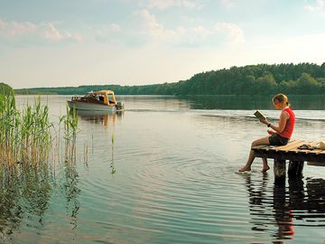 Lake by the site