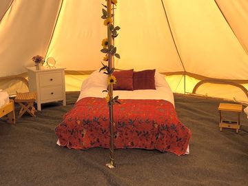 Bell tent interior (added by manager 23 jul 2022)
