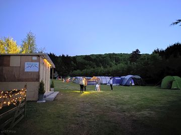 Camping at mendip ski camp