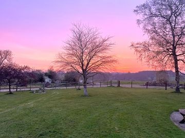 Sunrise by the pitches