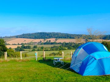 Our pitch overlooking stunning scenery all