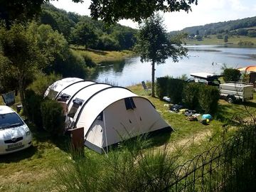 Camping pitches on the lake shores