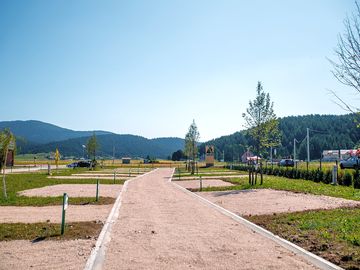 Gravel and grass pitches