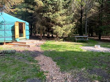 Entrance to private yurt
