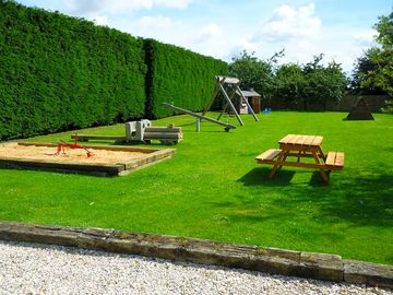 Playground and picnic bench