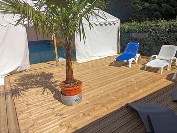 Swimming pool terrace