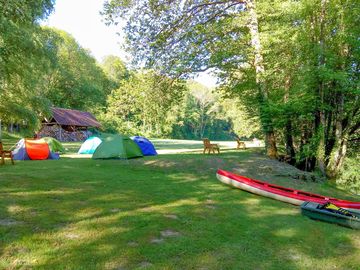 Large lawn for tents and canoe available (added by manager 24 jan 2023)