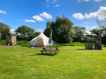 Each fully furnished tent has it's own private facilities (toilet, shower, kitchen, fire pit) (added by manager 31 may 2024)