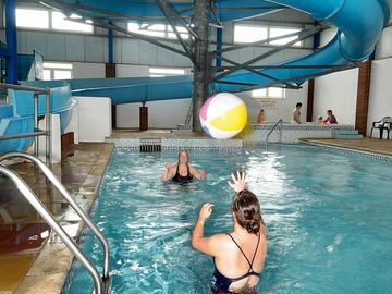Swimming pool and waterslide
