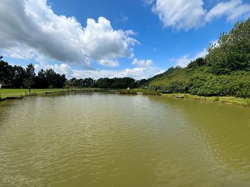 Fishing platforms on the lake