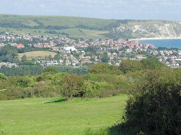 Views of the purbeck countryside from the camping field