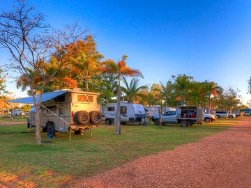 Electric grass and earth touring pitch