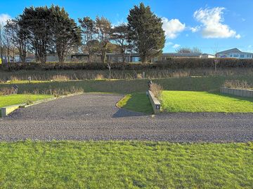 Grass and gravel pitch