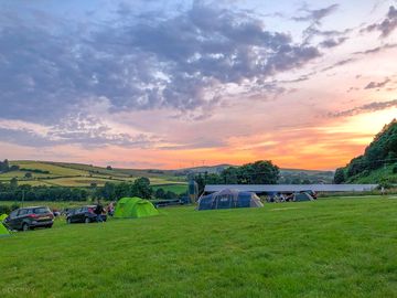 Sunset on site