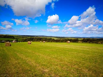 Open countryside all around