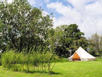 Outside area of bell tent