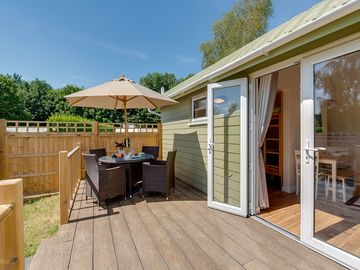 Entrance and outdoor deck