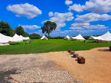 The 7 bell tents, you may park next to your tent (added by manager 06 feb 2022)