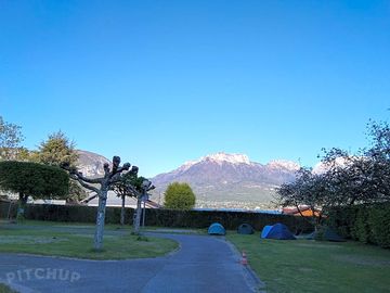 Pitches have mountain views