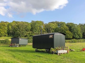 The huts in the camping field