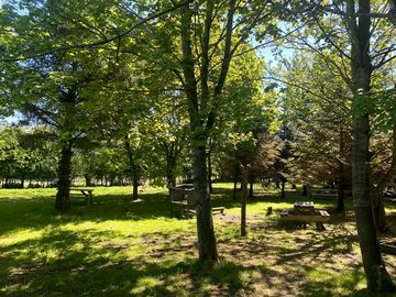 Picnic area onsite shared.