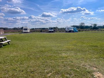 Grassed area in front of pitches