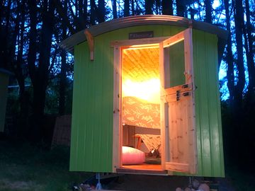 Night time in the hut