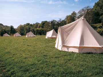 Bell tent well spaced apart