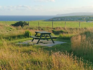 Picnic area with spectacular sea and mountain views