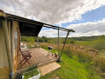 The terrace with a bbq